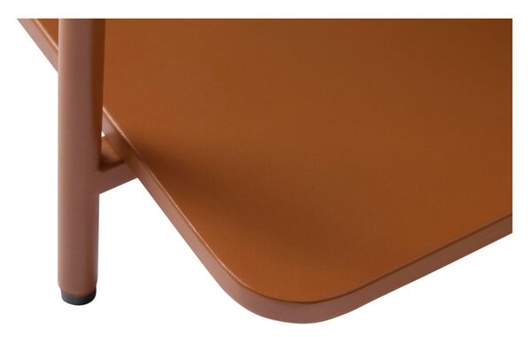 Tavolino da salotto color terracotta in metallo 75x75 cm Yuba – Unique Furniture