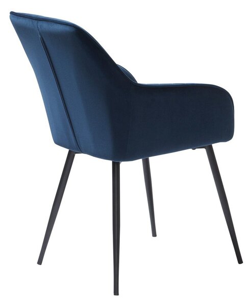 Set di sedie da pranzo blu scuro in imbottito con braccioli 2 pz Nolan Stripe – Unique Furniture