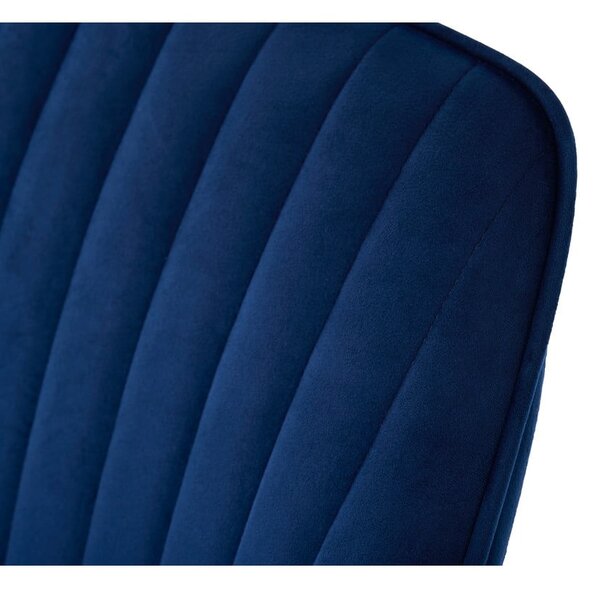 Set di sedie da pranzo blu scuro in imbottito con braccioli 2 pz Nolan Stripe – Unique Furniture