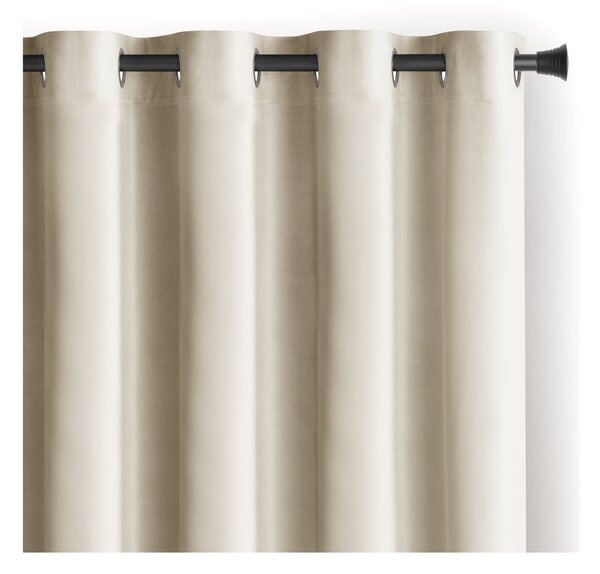 Tenda parzialmente oscurante beige in velluto 140x245 cm Eyelets – Restilo