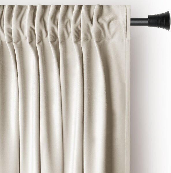 Tenda parzialmente oscurante beige in velluto 140x270 cm Pleat – Restilo