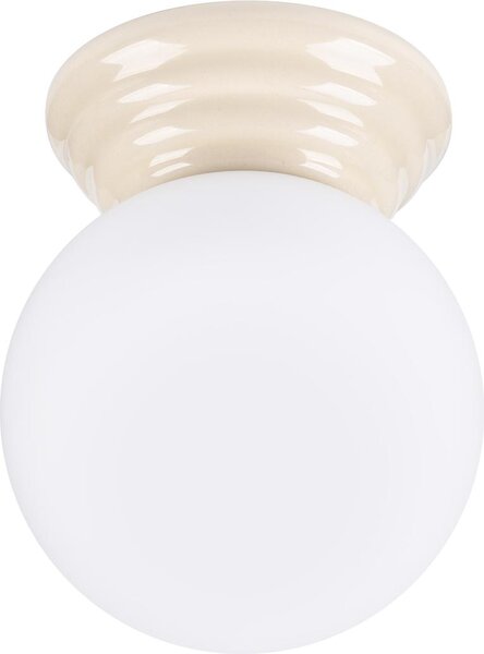 Lampada da soffitto ZORI beige IP44 1xG9 8W Vetroceramica/vetro smaltato 12x16x12cm Sollux Lighting