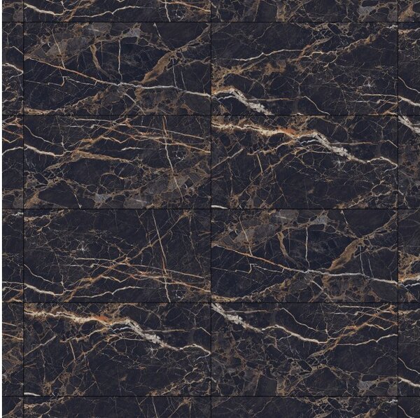 Mexen Orlo Nero gres smaltato rett. G1, piastrella pavimento-parete 120 x 60 cm, alta lucentezza - TL211-120-060-00