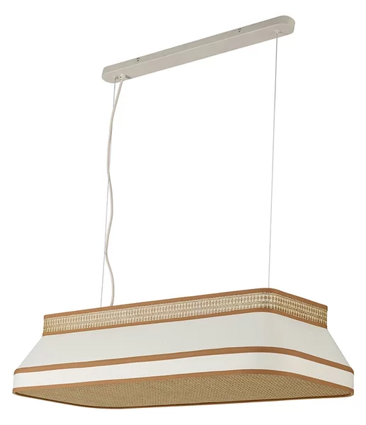 Lampada a sospensione MARKET SET, Square, dimmerabile, Beige, Sala da pranzo, Tessuto / Tessile, Design