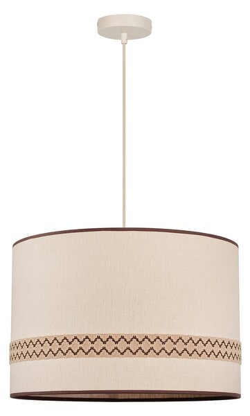 Lampada a sospensione MARKET SET, Jimmy, dimmerabile, Beige, Sala da pranzo, Tessuto / Tessile, Design