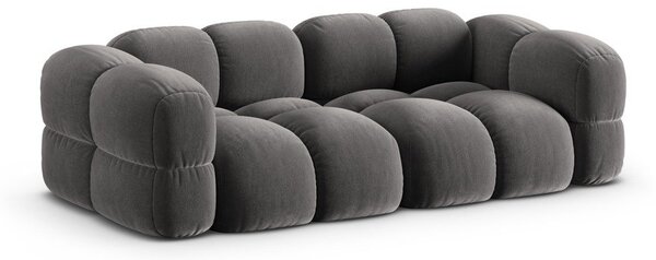 Divano grigio con rivestimento in velluto 250 cm Loretto – Cosmopolitan Design