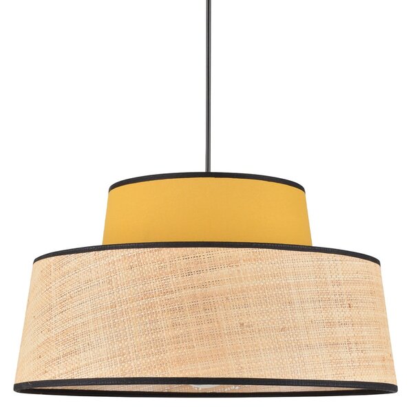 Lampada a sospensione COREP, Mallorca, dimmerabile, Beige, Soggiorno, Tessuto / Tessile