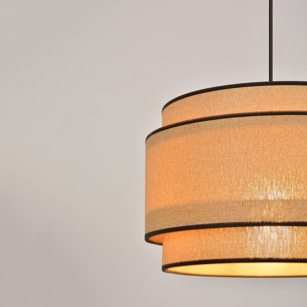 Lampada a sospensione COREP, Milo, dimmerabile, Beige, Soggiorno, Carta / Cartone