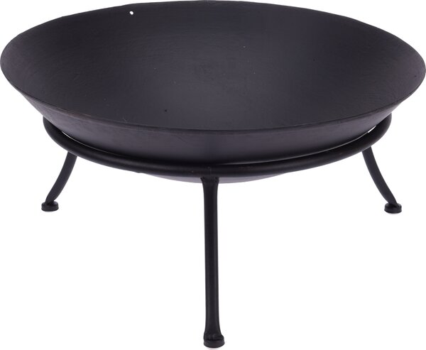Braciere Ø 47 cm, braciere in ferro e metallo nero, braciere decorativo, focolare