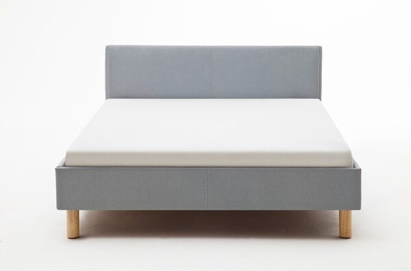 Letto matrimoniale imbottito blu/grigio rete non inclusa 140x200 cm Lena – Meise Möbel