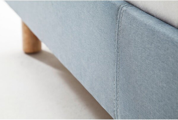 Letto matrimoniale imbottito blu/grigio rete non inclusa 140x200 cm Lena – Meise Möbel