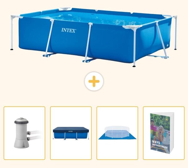 Piscina fuori terra rettangolare - 300x200x75 cm - 5 pezzi - Modello SCB117