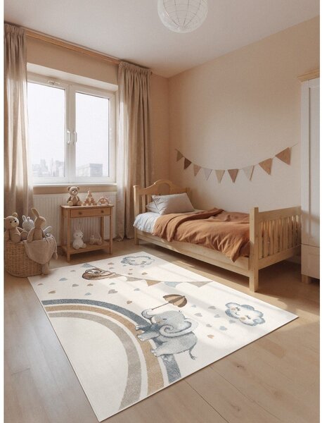Tappeto per bambini crema 120x170 cm Walk like an Elephant Rainy Party - Villeroy&Boch