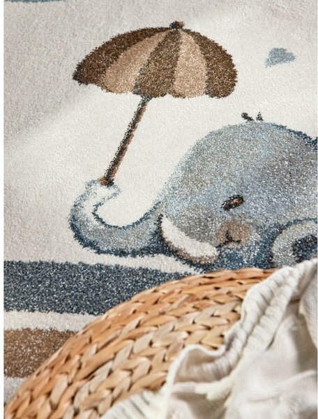 Tappeto per bambini crema 120x170 cm Walk like an Elephant Rainy Party - Villeroy&Boch