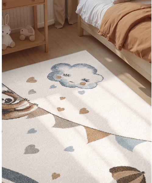 Tappeto per bambini crema 120x170 cm Walk like an Elephant Rainy Party - Villeroy&Boch
