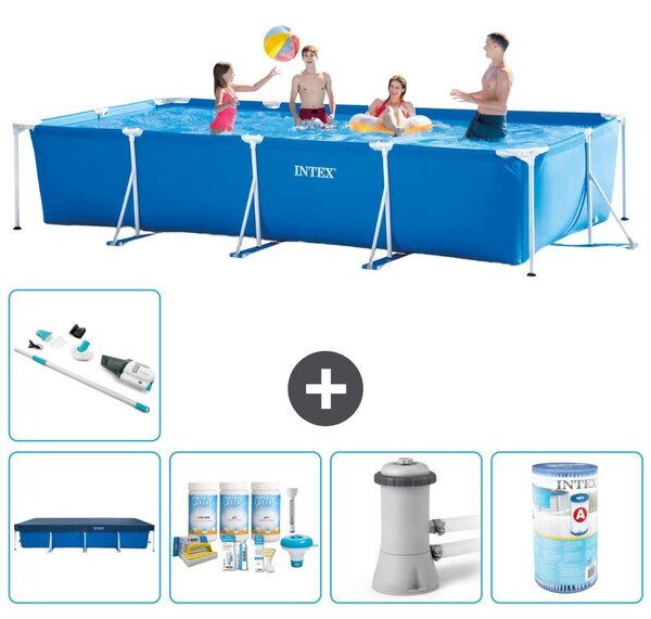 Piscina fuori terra rettangolare - 450x220x84 cm - composta da 6 elementi - modello S40255