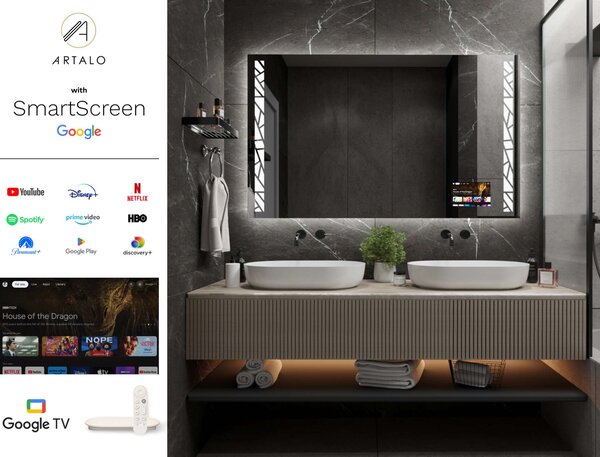 Specchio con illuminazione LED M22