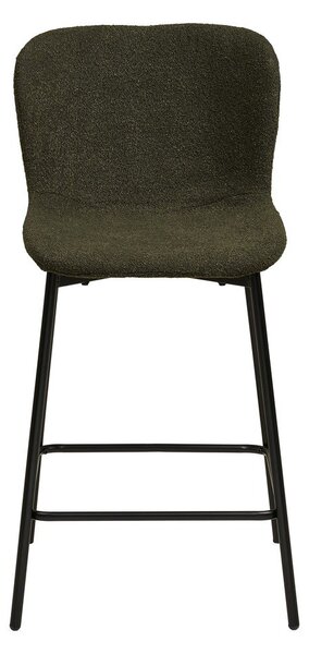 Sgabello da bar verde scuro imbottito (altezza della seduta 65 cm) Maceda – House Nordic