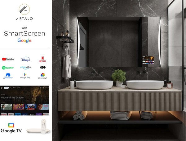 Specchio con illuminazione LED M15