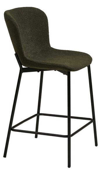 Sgabello da bar verde scuro imbottito (altezza della seduta 65 cm) Maceda – House Nordic
