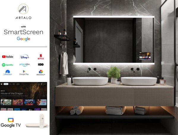 Specchio con illuminazione LED M13