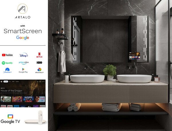 Specchio con illuminazione LED M19