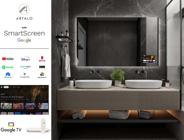 Specchio con illuminazione LED M24