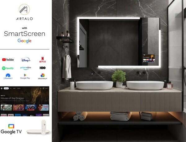 Specchio con illuminazione LED M23
