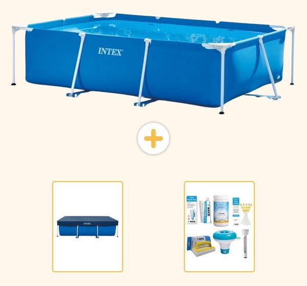 Piscina fuori terra rettangolare - 300x200x75 cm - in 3 parti - modello S22349