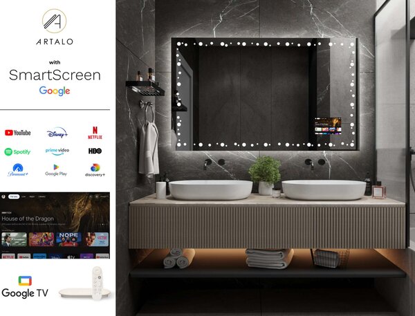 Specchio con illuminazione LED M20