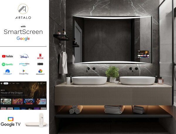 Specchio con illuminazione LED M16
