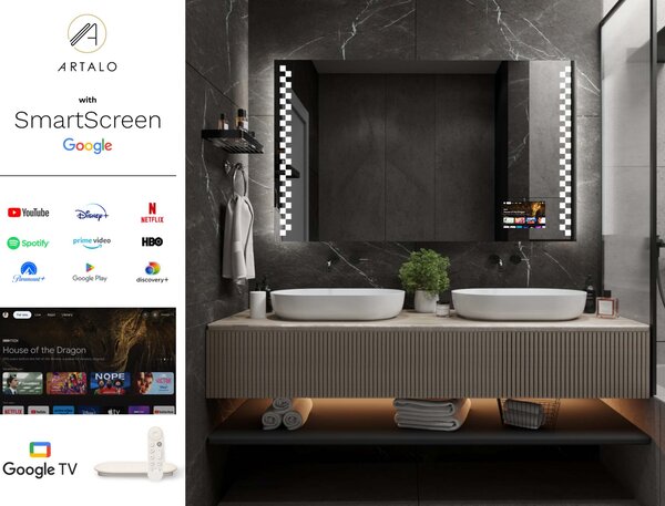 Specchio con illuminazione LED M8