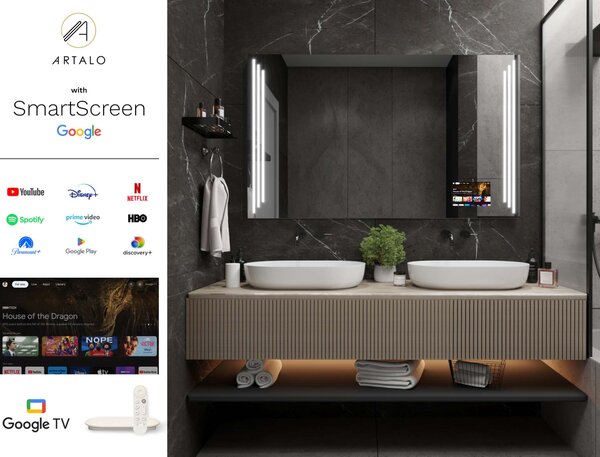 Specchio con LED illuminazione M18 premium