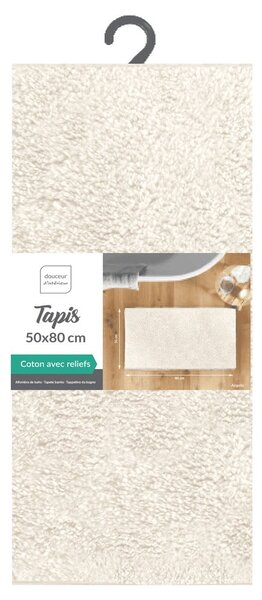 Tappetino per il bagno color crema 50x80 cm Mael – douceur d'intérieur