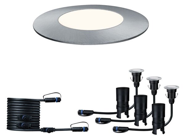 Set di 3 faretti LED Plug & Shine da incasso a pavimento IP65 4000K
