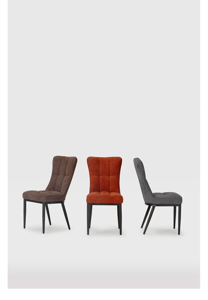 Sedie da pranzo in set color terracotta 2 pz Damon – Marckeric