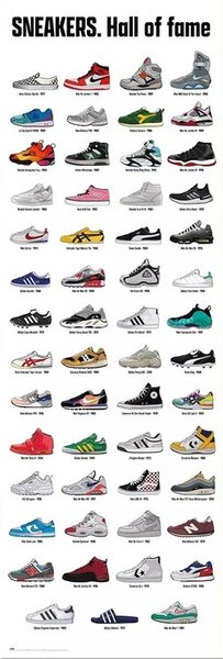 Posters, Stampe Sneakers - Hall of Fame, (53 x 158 cm)