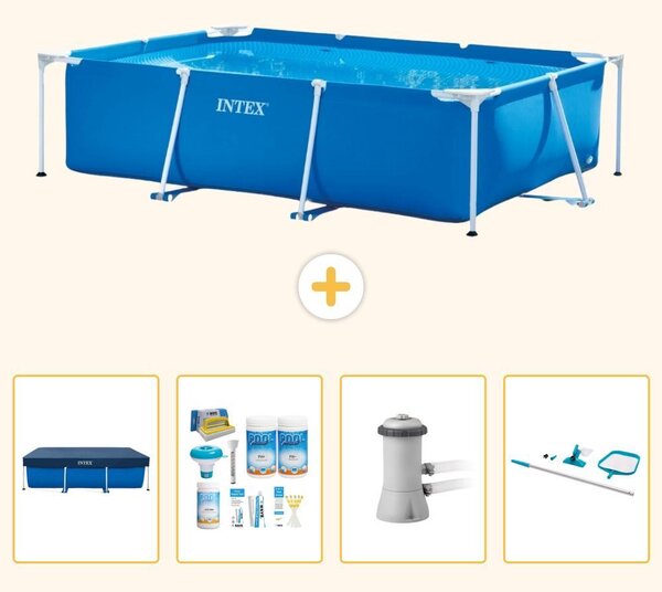 Piscina fuori terra rettangolare - 300x200x75 cm - 5 pezzi - Modello SCB7