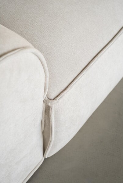 Divano angolare componibile color crema (con penisola a sinistra) Flex Felix – Miuform