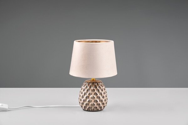 Lampada da tavolo beige (altezza 27 cm) Ariana - Reality