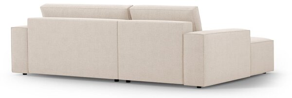 Divano letto in tessuto bouclé beige (angolo sinistro) Jodie - Micadoni Home