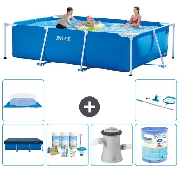 Piscina fuori terra rettangolare - 300x200x75 cm - 7 pezzi - Modello S30155