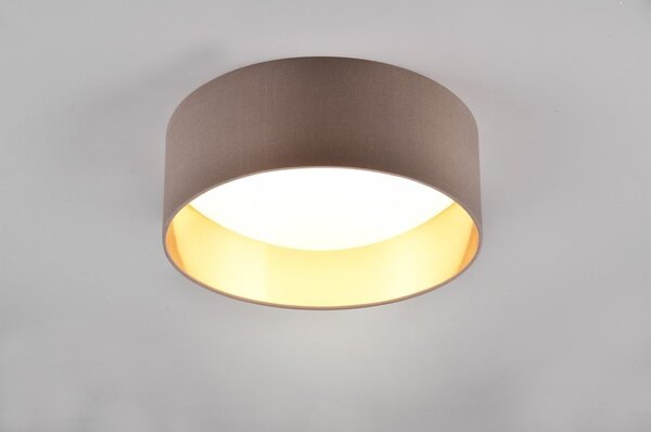 Marrone chiaro Plafoniera LED ø 30 cm Locarno - Reality