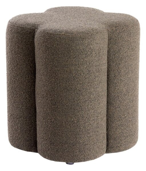 Sgabello marrone in tessuto bouclé Nalani - Light & Living