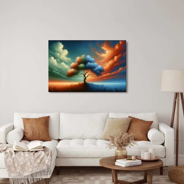 Quadro su tela – Albero della vita nel vortice di colori