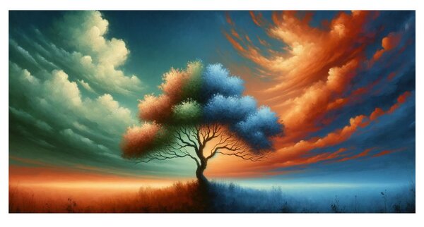 Quadro su tela – Magico albero della vita nella natura