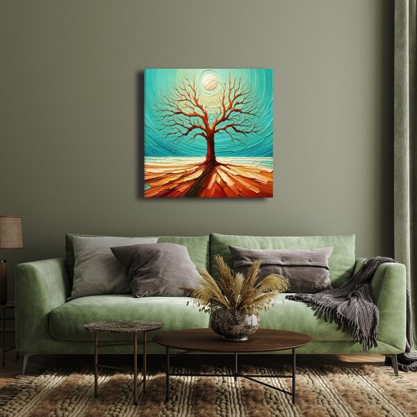 Quadro su tela – Maestoso albero della vita nel paesaggio