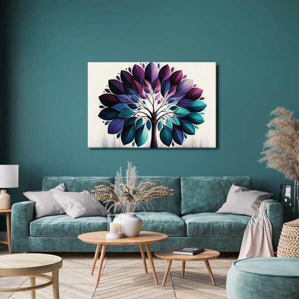 Quadro su tela – Albero della vita in armonia blu