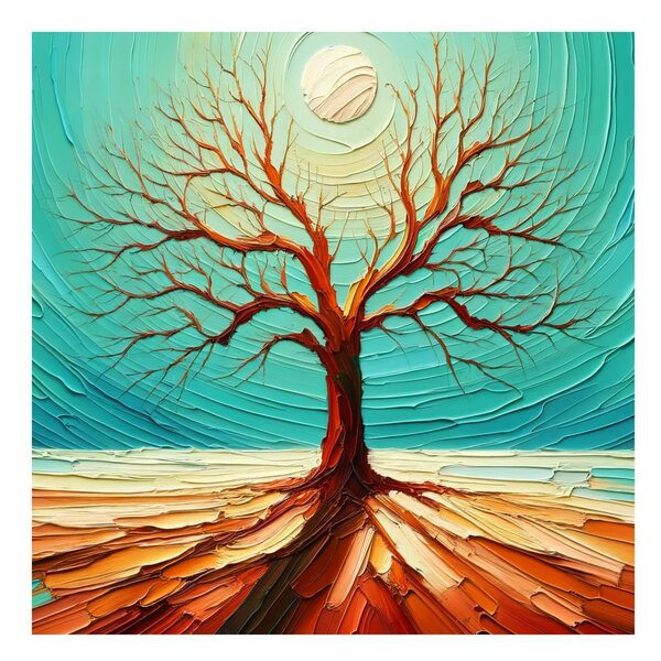 Quadro su tela – Maestoso albero della vita nel paesaggio
