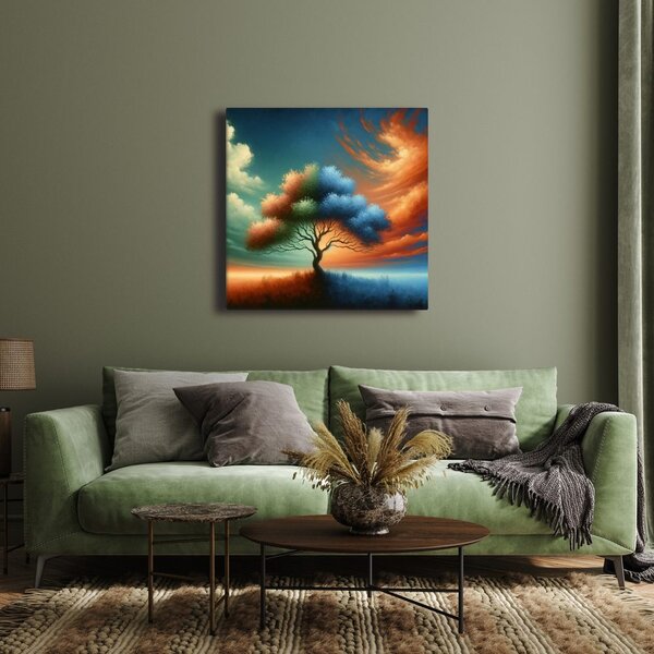 Quadro su tela – Albero della vita tra gli elementi